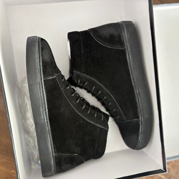 English Laundry Men Grundy Sneaker Boots 8 Black Suede Leather NWT Chukka Combat main image 2